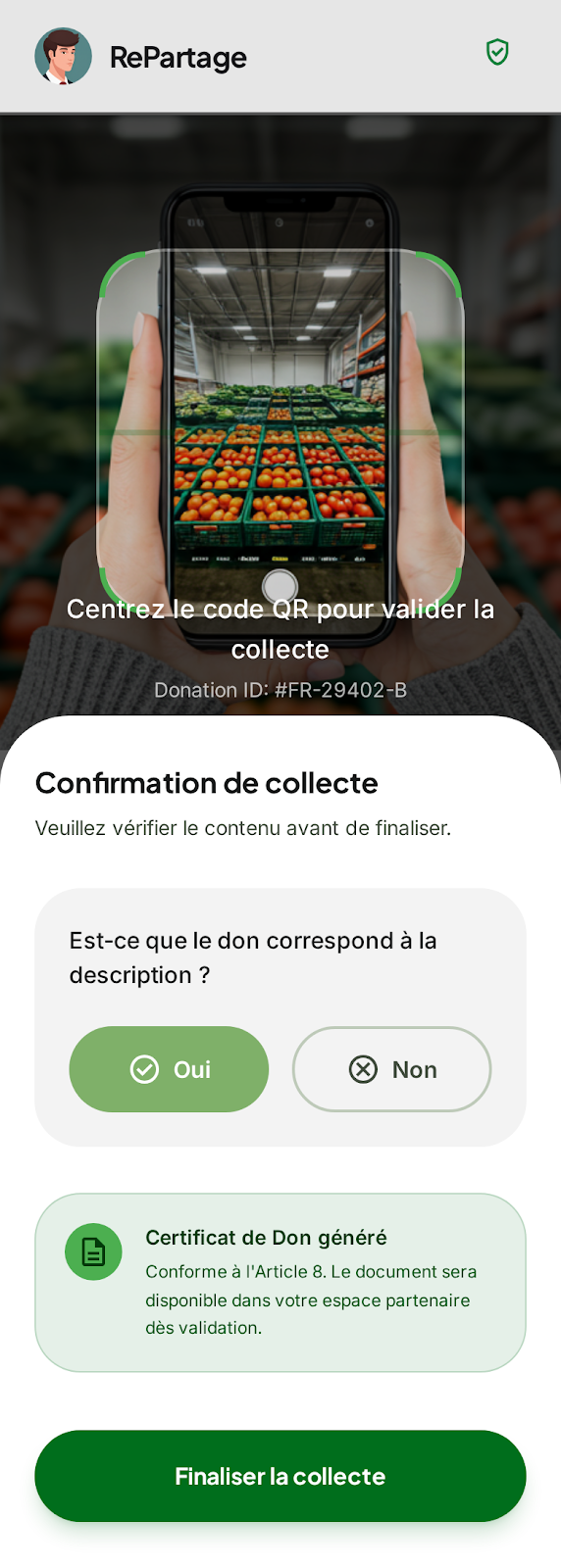 Interface app