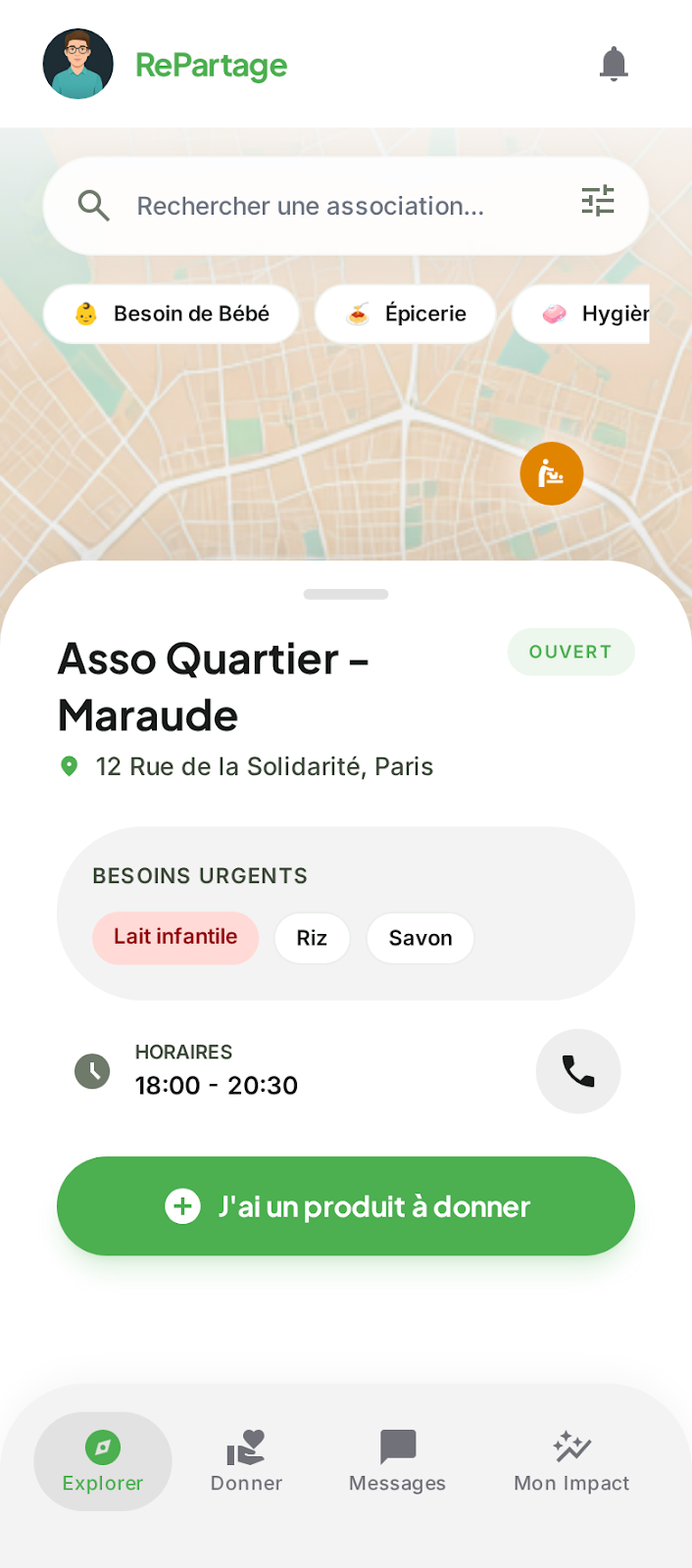 Interface app